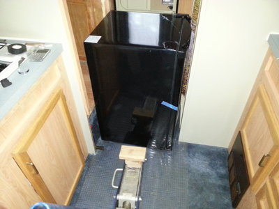 I could drag race this fridge through the living room.