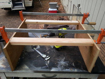 Sub structure for bottom storage and upward venting.
