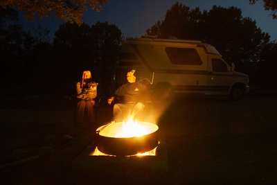 4 AM campfire to start the day while the Chinook still naps